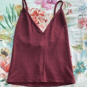 Burgundy top